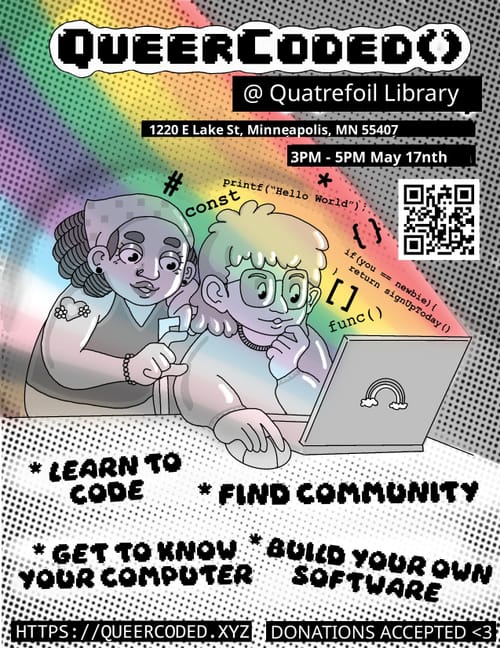 QueerCoded Workshop at Quatrefoil Library